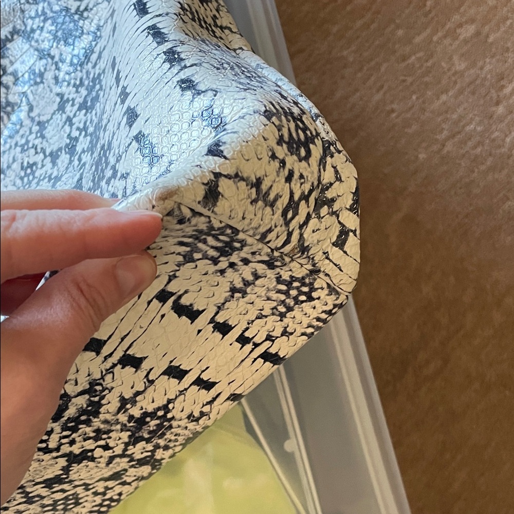 Coach Black and Cream Snakeskin Tote - Picture 10 of 11